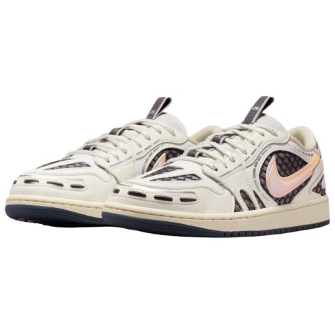 Jordan Air Jordan 1 Low top Vintage Basketball Shoes Women’s White Gray