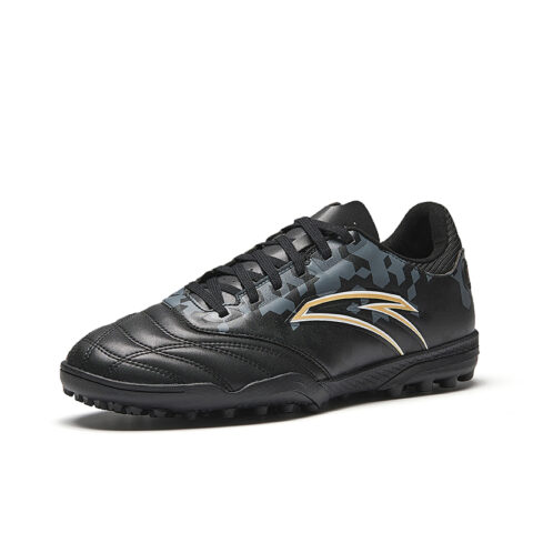 Anta TF Turf Abrasion Resistant Slip Resistant Abrasion Resistant Slip Resistant Soccer Shoes Men’s Black Gray