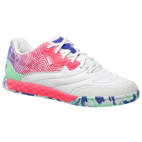 DECATHLON Slip Resistant Abrasion Resistant Slip Resistant Abrasion Resistant Soccer Shoes Men’s White Pink