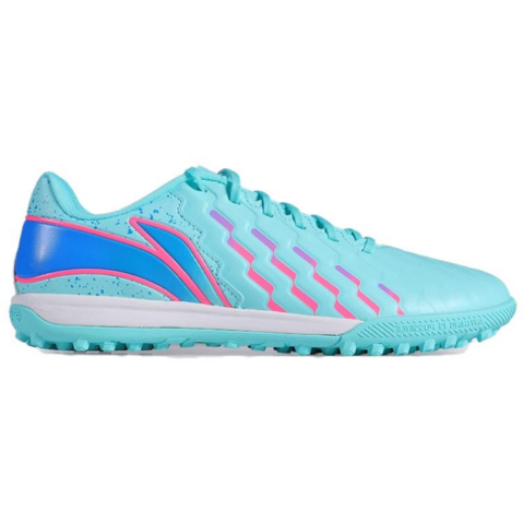 Li Ning Brocade Soccer Shoes Men’s Low Top Green Pink Blue