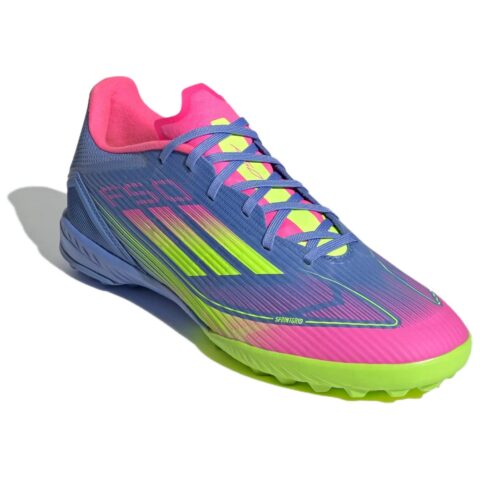 Adidas F50 League Turf Blue Fusion Lucid Lemon Lucid Pink
