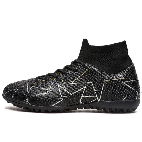 RUIKE Soccer Shoes Unisex High Top Black