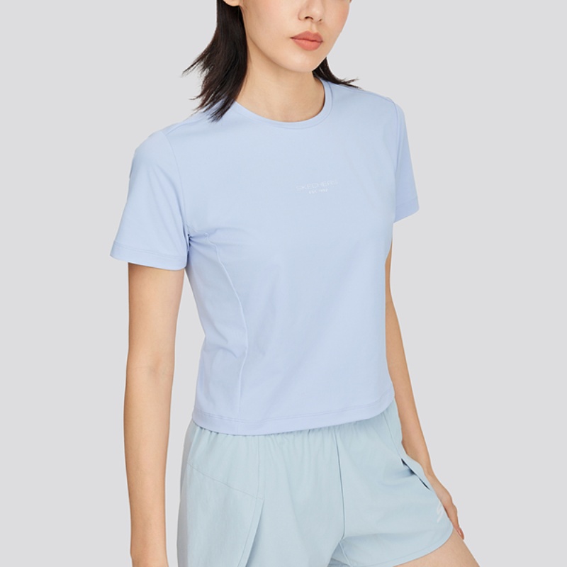 Skechers GODRI SS25 T Shirt Women’s Xenon Gas Blue/0356
