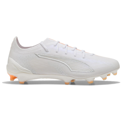 PUMA ULTRA 6 FG Firm Ground Artificial Turf, Natural Grass Abrasion Resistant Soccer Shoes Men’s White