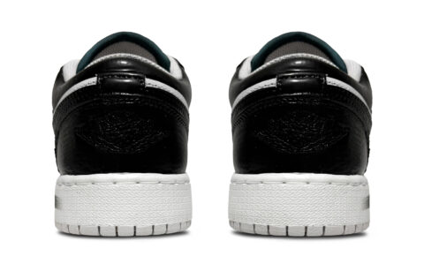 Jordan Air Jordan 1 Ink Scale Subtle Flow Leather Abrasion Resistant Low top Vintage Basketball Shoes Unisex Black Gold