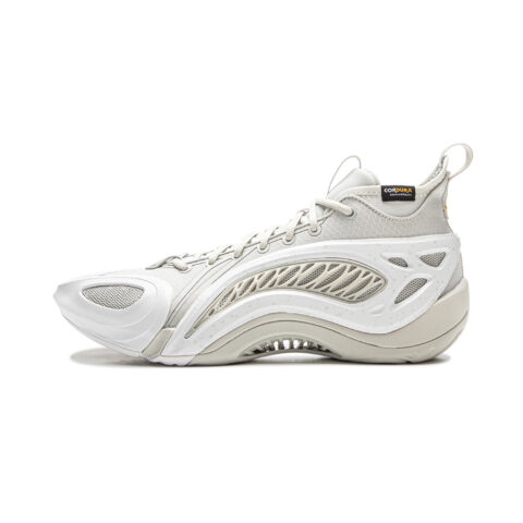 Li Ning BadFive Air 1 Super Basketball Shoes Men’s Mid Top Waterdrop Gray