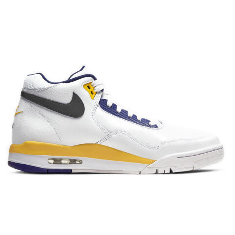 Nike Flight Legacy Slip Resistant And Breathable Mid top Vintage Basketball Shoes Men’s Yellow
