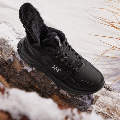 361° Fashion Comfortable Fleece Lined Slip Resistant, Abrasion Resistant, Thermal Mid top Running Shoes Women’s