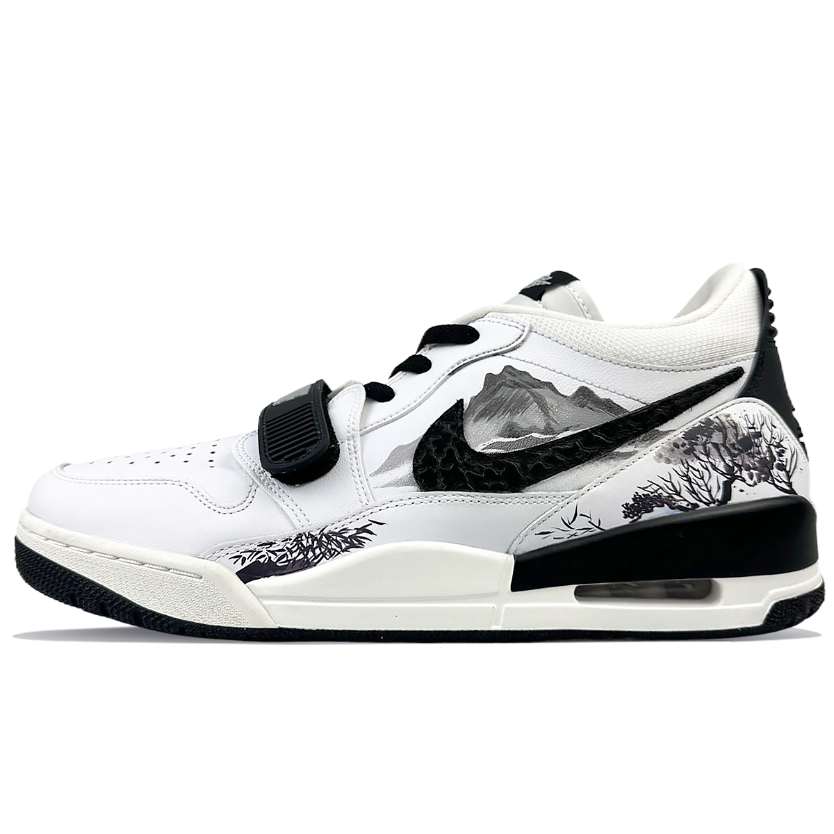 Jordan Legacy 312 Mesh, Leather Abrasion Resistant Low top Vintage Basketball Shoes Men’s Black White