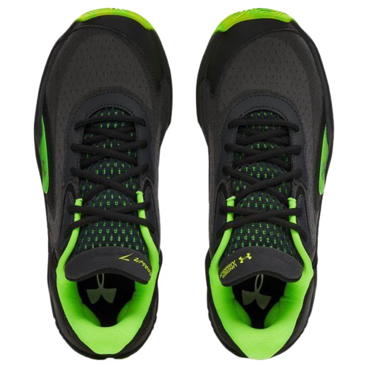 Under Armour Spawn 7 Breathable Lightweight Breathable And Lightweight Basketball Shoes Unisex Black Green