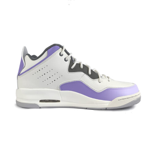 Jordan Courtside 23 Cushioning Slip Resistant Mid top Vintage Basketball Shoes Men’s Purple White
