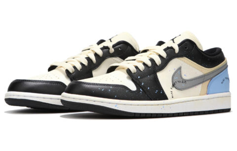 Jordan Air Jordan 1 Low top Vintage Basketball Shoes Women’s Black Blue
