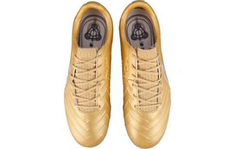Li Ning Brocade TF Turf Artificial Turf Cushioning Slip Resistant Soccer Shoes Men’s Traditional Gold
