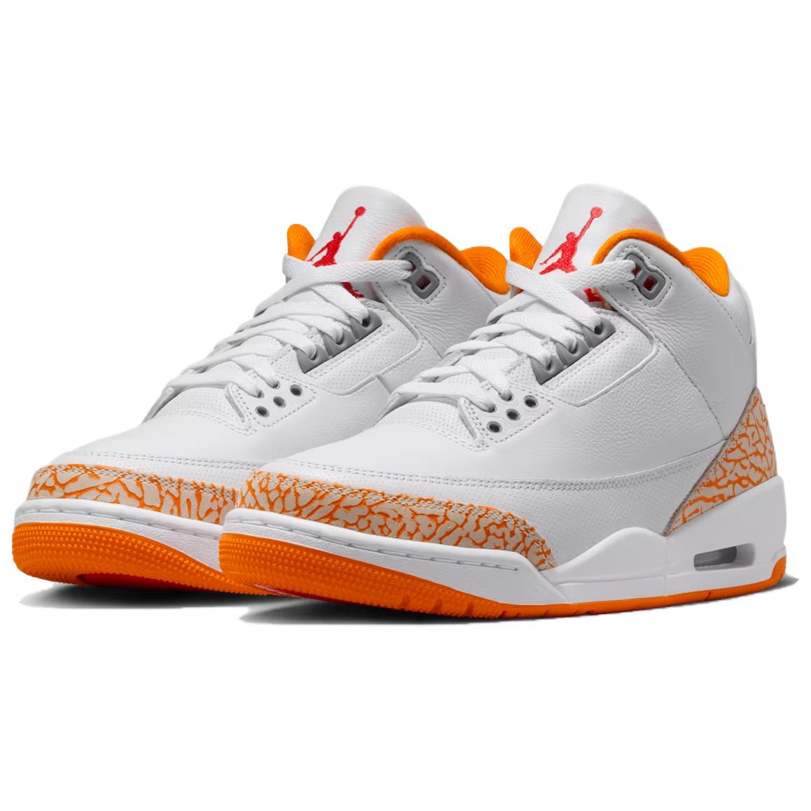 Jordan Air Jordan 3 Vintage Basketball Shoes Women’s White Orange