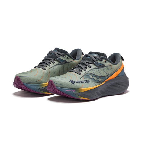 Saucony TRIUMPH Victory 22 Coverage Low top Running Shoes Women’s Green Gray Yellow