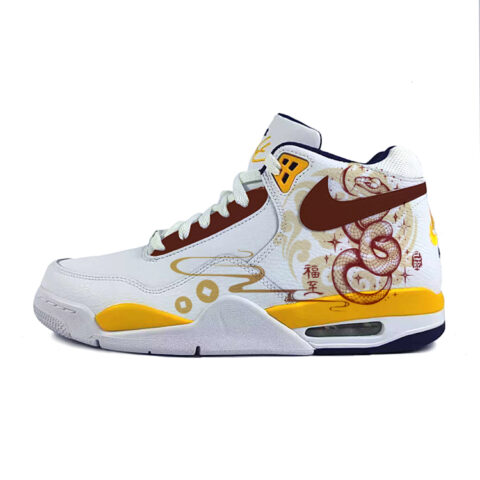 Nike Flight Legacy Leather Cushioning Slip Resistant Abrasion Resistant Mid top Vintage Basketball Shoes Men’s