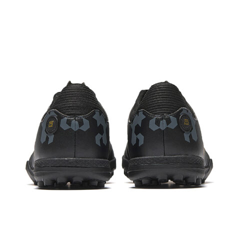Anta TF Turf Abrasion Resistant Slip Resistant Abrasion Resistant Slip Resistant Soccer Shoes Men’s Black Gray