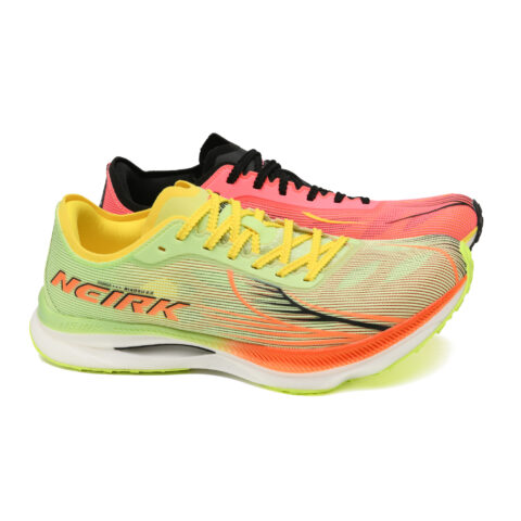 Neirk Low top Supercritical Foam Midsole Sprint Running Shoes Unisex Mismatched Willow Green And Rose Red
