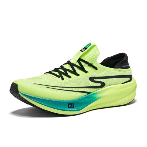 Erke Dust 3.0 Cushioning Rebound Low top Running Shoes Men’s Fluorescent Glossy Finish Green Jet Black
