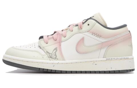 Jordan Air Jordan 1 Vintage Basketball Shoes Women's Low Top Pink/Beige