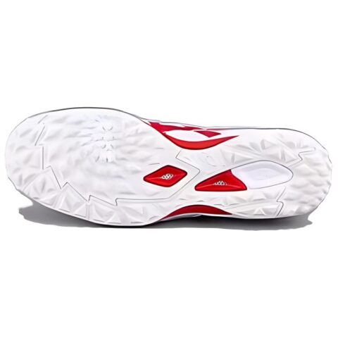 ASICS C3 TF Turf Kangaroo Leather Abrasion Resistant Soccer Shoes Unisex White Red