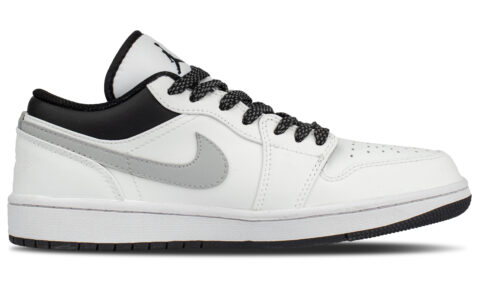 Jordan Air Jordan 1 Cushioning Breathable Low top Vintage Basketball Shoes Unisex White