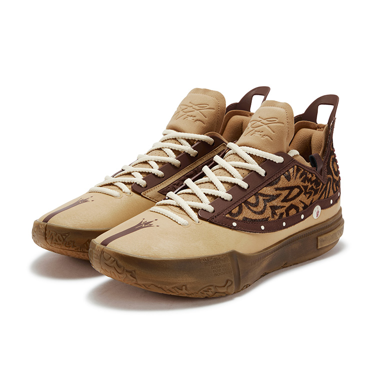 361° Joker 1 GT Cushioning Slip Resistant Abrasion Resistant Low top Basketball Shoes Men’s Coffee Brown