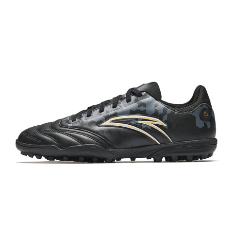 Anta TF Turf Abrasion Resistant Slip Resistant Abrasion Resistant Slip Resistant Soccer Shoes Men’s Black Gray