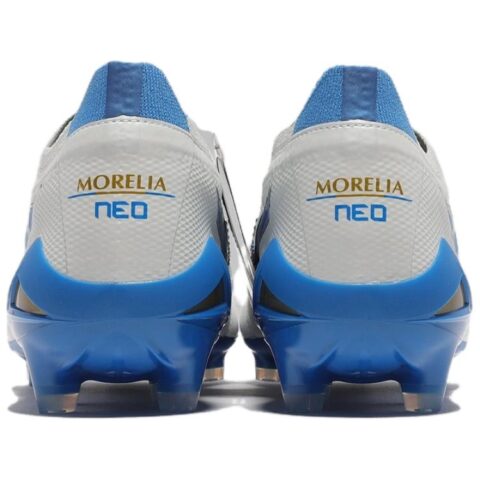 Mizuno Morelia Neo Comfortable And Lightweight Slip Resistant Abrasion Resistant Soccer Shoes Unisex White Blue