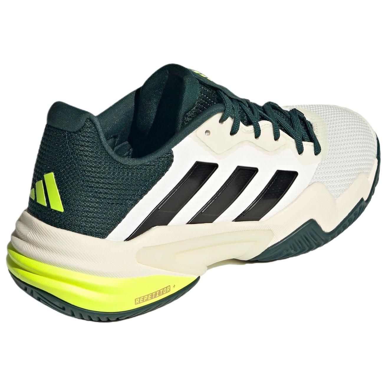 Adidas Barricade 13 Slip Resistant Abrasion Resistant Low top Tennis Shoes Men’s White Green