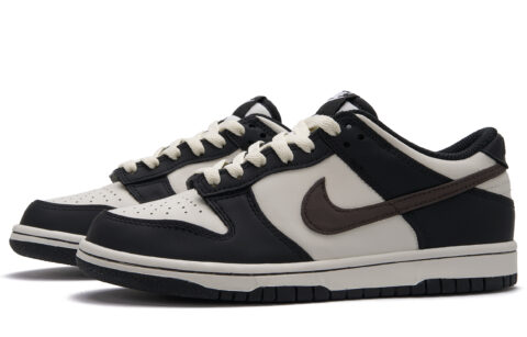 Nike Dunk Abrasion Resistant Abrasion Resistant Low top Vintage Basketball Shoes Unisex Black White