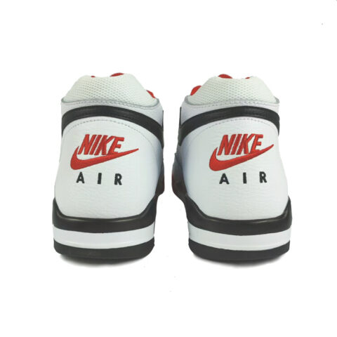 Nike Flight Legacy Synthetic Leather Cushioning Mid top Vintage Basketball Shoes Unisex Red White