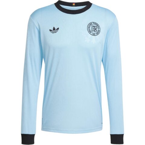 Adidas Originals ANNIVERSARY SS25 Soccer Jersey Men's Clear Blue/Black