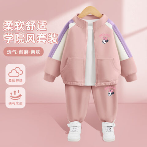 Disney Kids Casual Sportswear Stand Collar Moderate