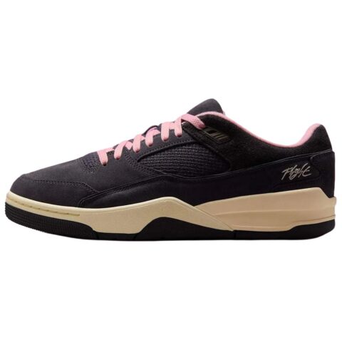 Jordan FLIGHT COURT Slip Resistant Abrasion Resistant Low top Vintage Basketball Shoes Men’s Black Pink