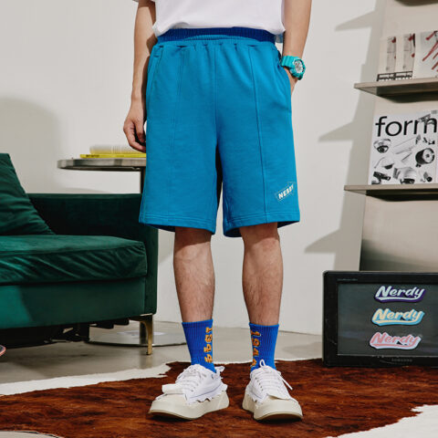 NERDY Loose Fit Shorts Unisex Blue