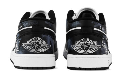 Jordan Air Jordan 1 Rise And Flourish Low top Vintage Basketball Shoes Unisex Navy Blue