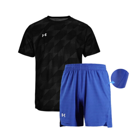 Black Top+Blue Shorts