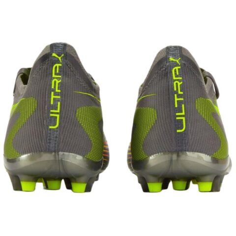 PUMA Ultra 5 Match MG Multi Ground Abrasion Resistant Soccer Shoes Men’s Gray Yellow