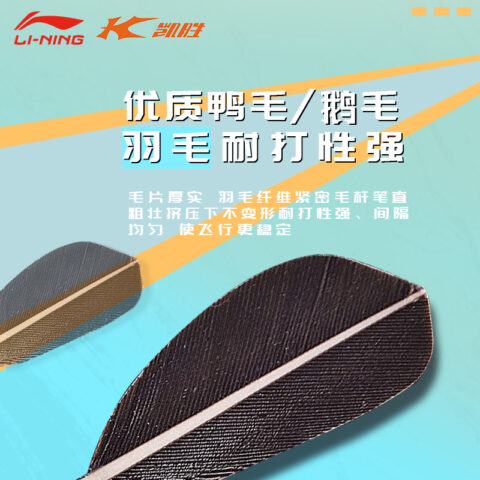 Li Ning x Kason KDB03 1 Duck Feather Shuttlecock 12 Pack Duck Feather All Round Duck Feather Shuttlecocks