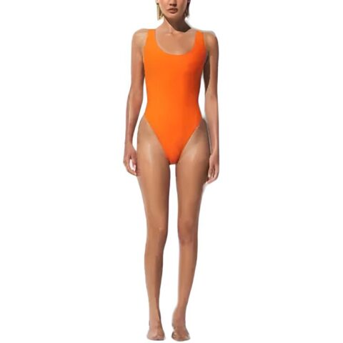 Skims Swimsuit Collection SS25 SIGNATURE SWIM SCOOP NECK ONE PIECE One piece Swimsuit Women’s TANGERINE