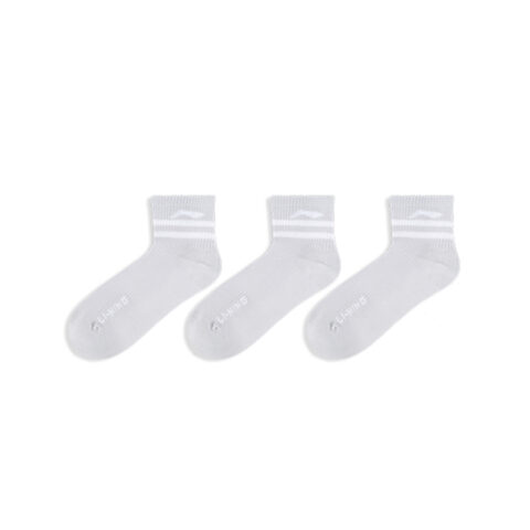 Li Ning Ankle Socks Unisex 3 Pack Gray