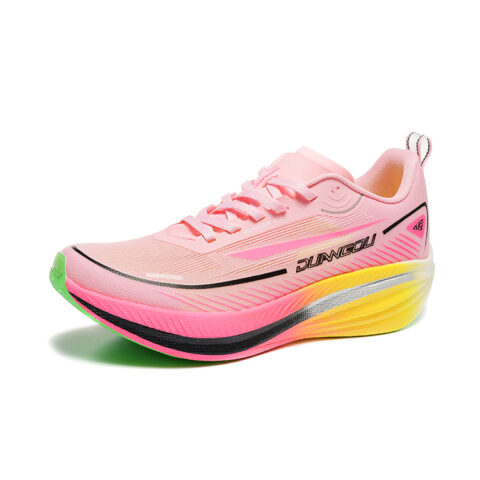 DUANGOU Running Shoes Unisex Low Top Pink/Aqua Green/Mismatched Color