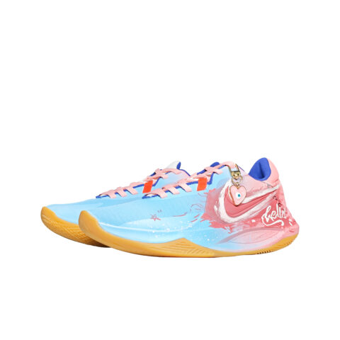 Nike Precision 6 Abrasion Resistant Low top Basketball Shoes Unisex Blue Pink