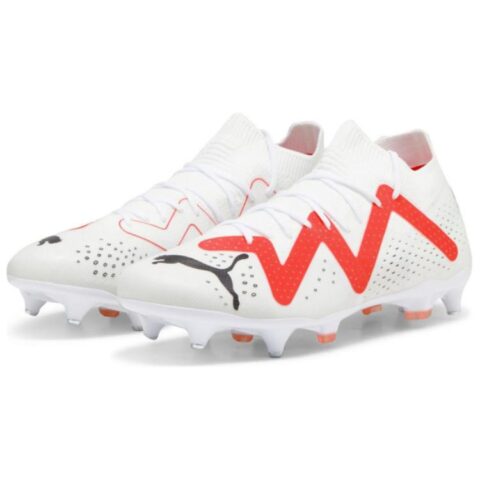 PUMA Future Match Mxsg Comfortable Abrasion Resistant Soccer Shoes Men’s White