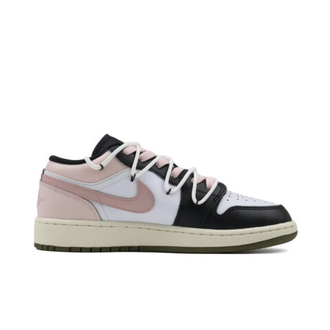 Jordan Air Jordan 1 Abrasion Resistant Low top Vintage Basketball Shoes Unisex Pink