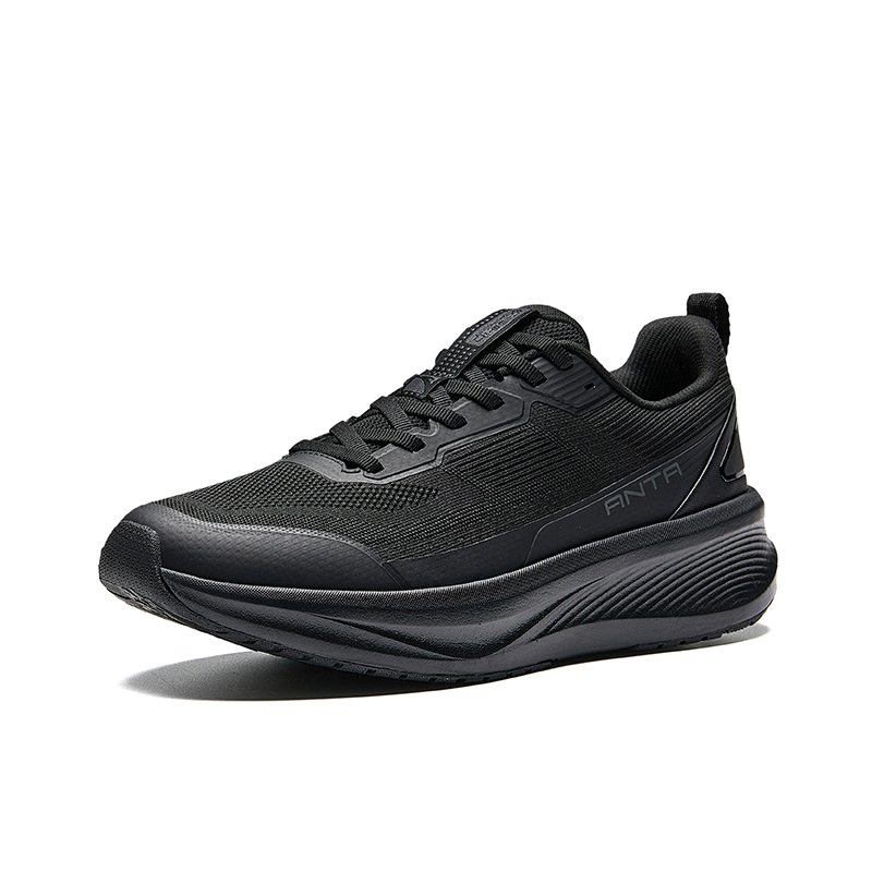 Anta Textile, Synthetic Leather Low top Training Shoes Men’s Basic Black