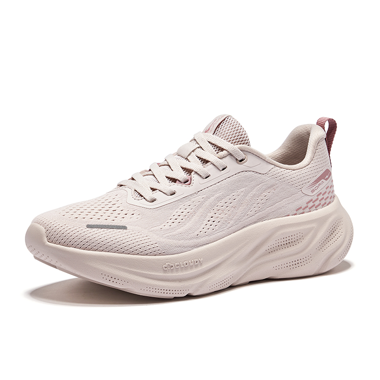 Erke Cushioning Breathable Rebound Low top Casual Running Shoes Women’s Beige Pink