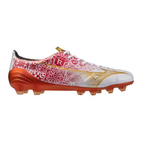 Mizuno Slip Resistant Abrasion Resistant Soccer Shoes Unisex White Red