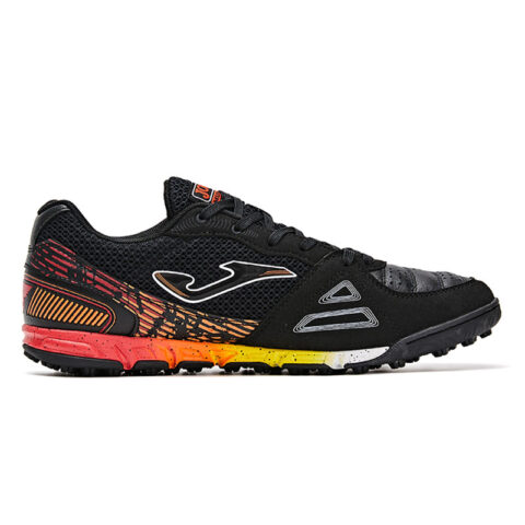 Joma TF Turf Artificial Turf Synthetic Leather Soccer Shoes Men’s Black Orange